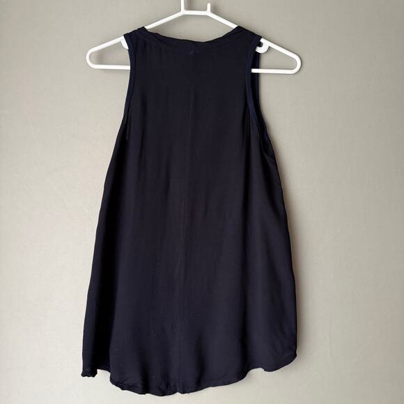 Anthropologie Left of Center sz XS navy blue lagenlook tank top - Picture 6 of 8